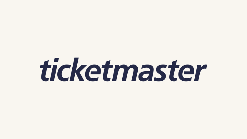 Ticketmaster logo på beige bakgrund