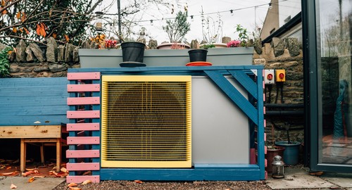 An air source heat pump