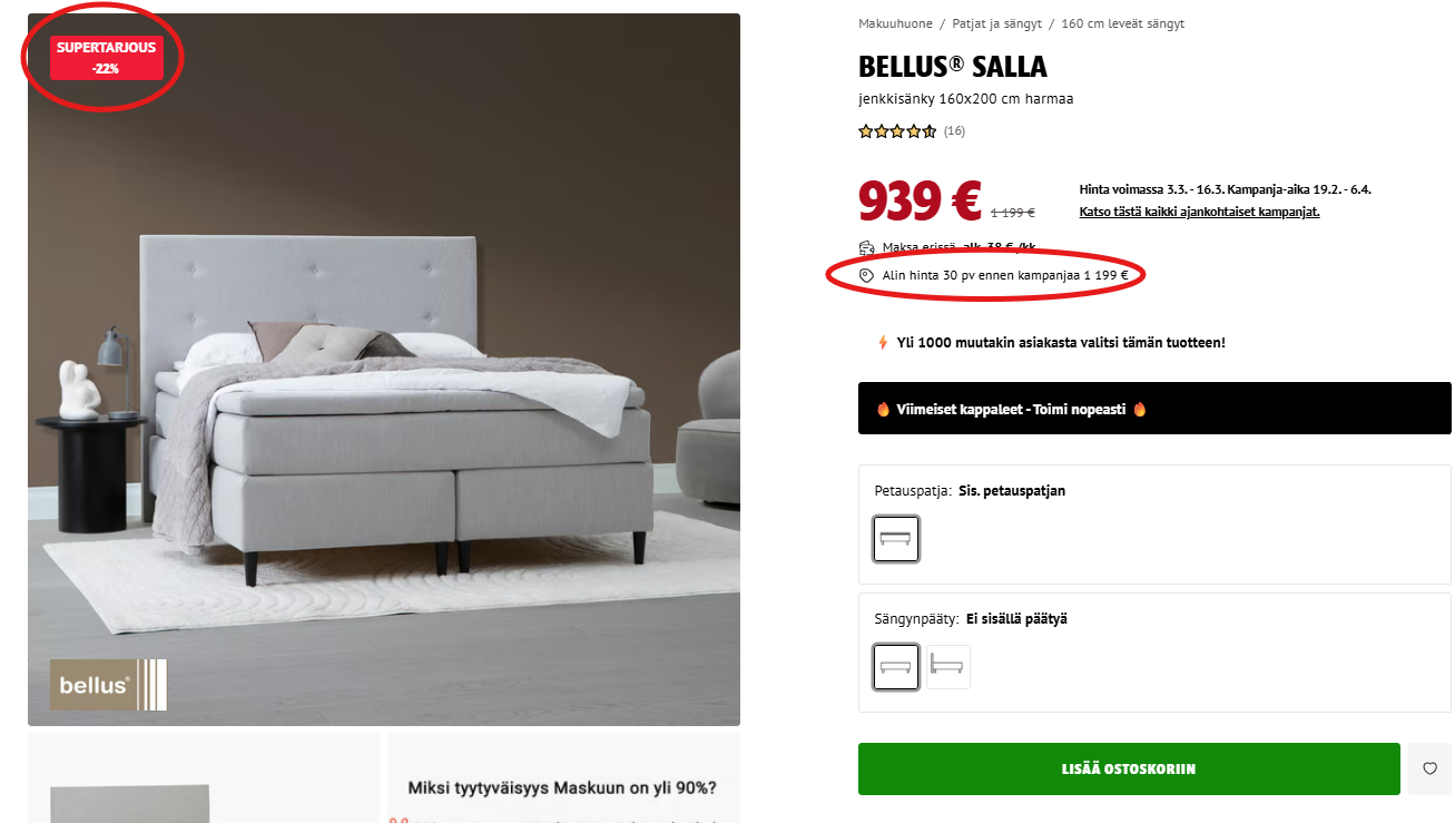 Salla jenkkisänky tarjouskuva