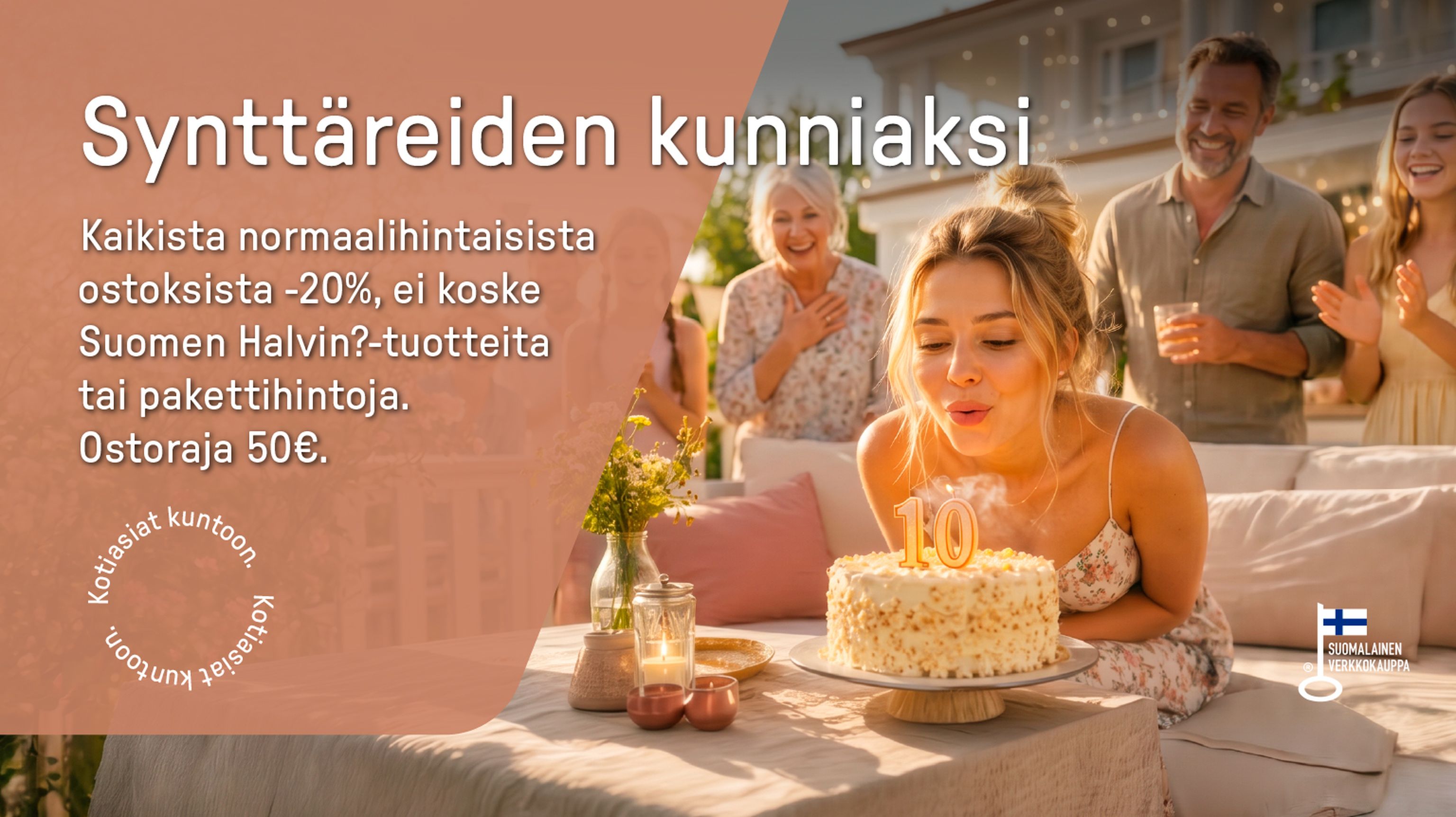 verkkokaupan synttärit