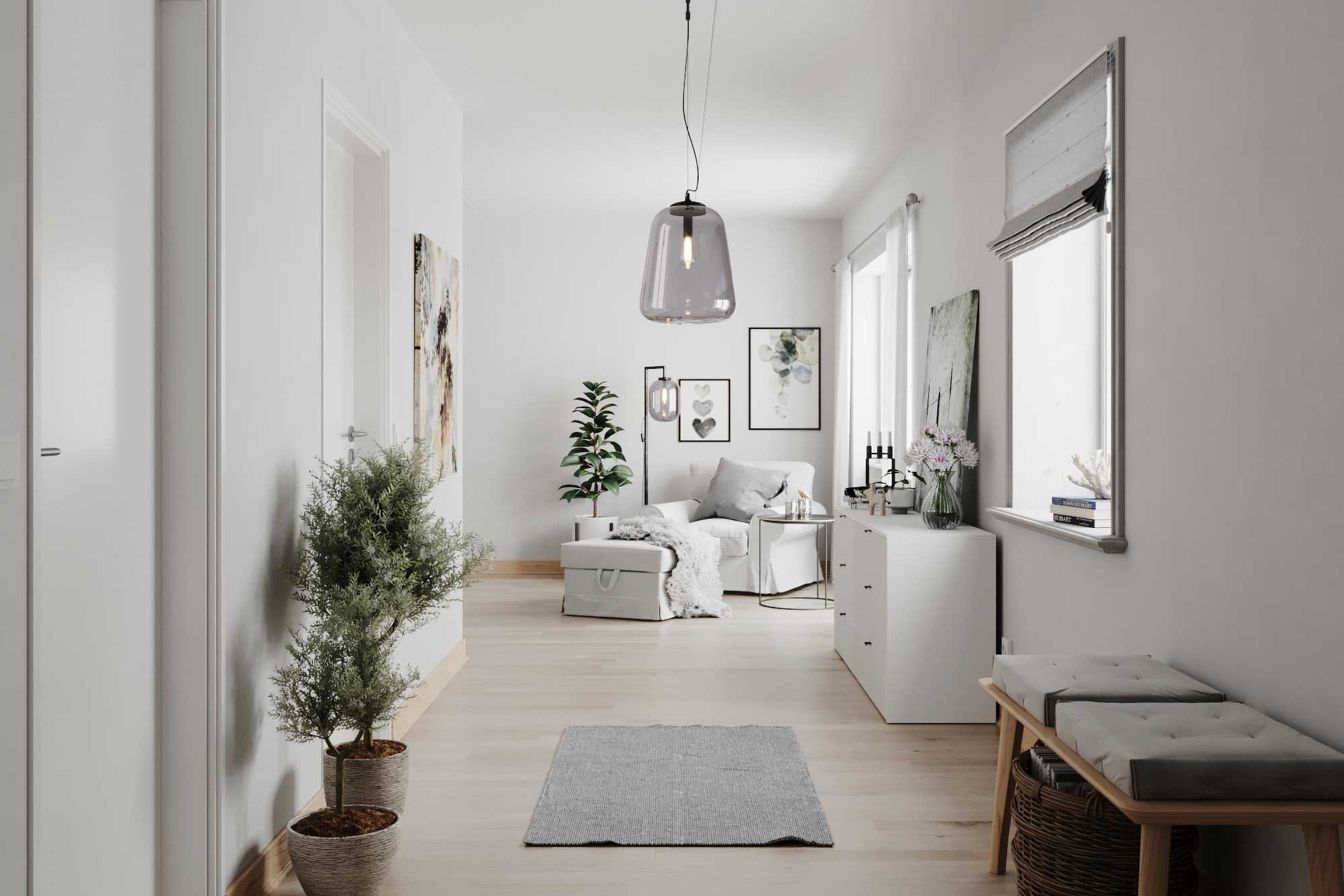 eteisen tyylikäs sisustus