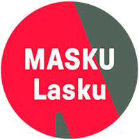 Masku lasku kaksivärinen logo