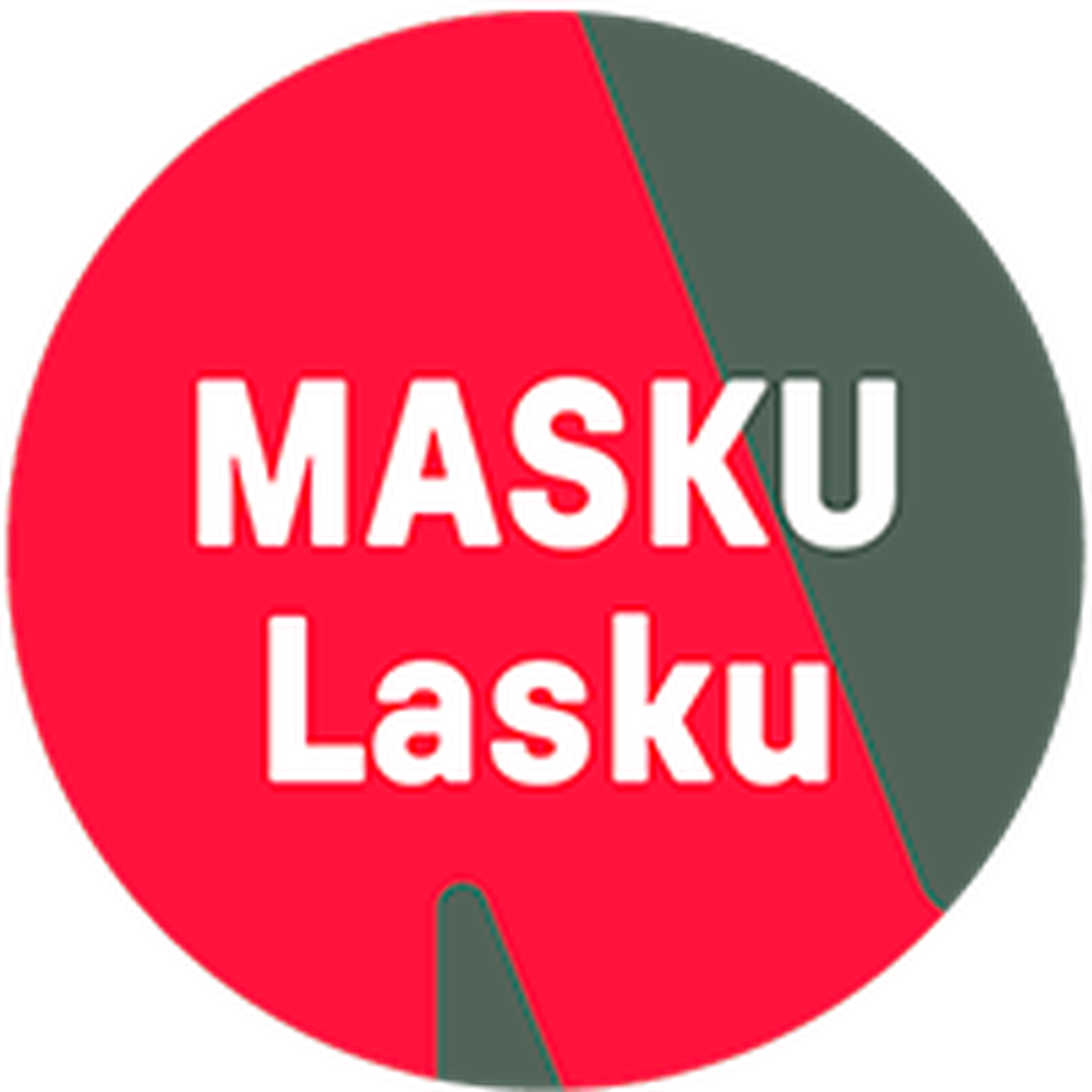 Masku lasku kaksivärinen logo