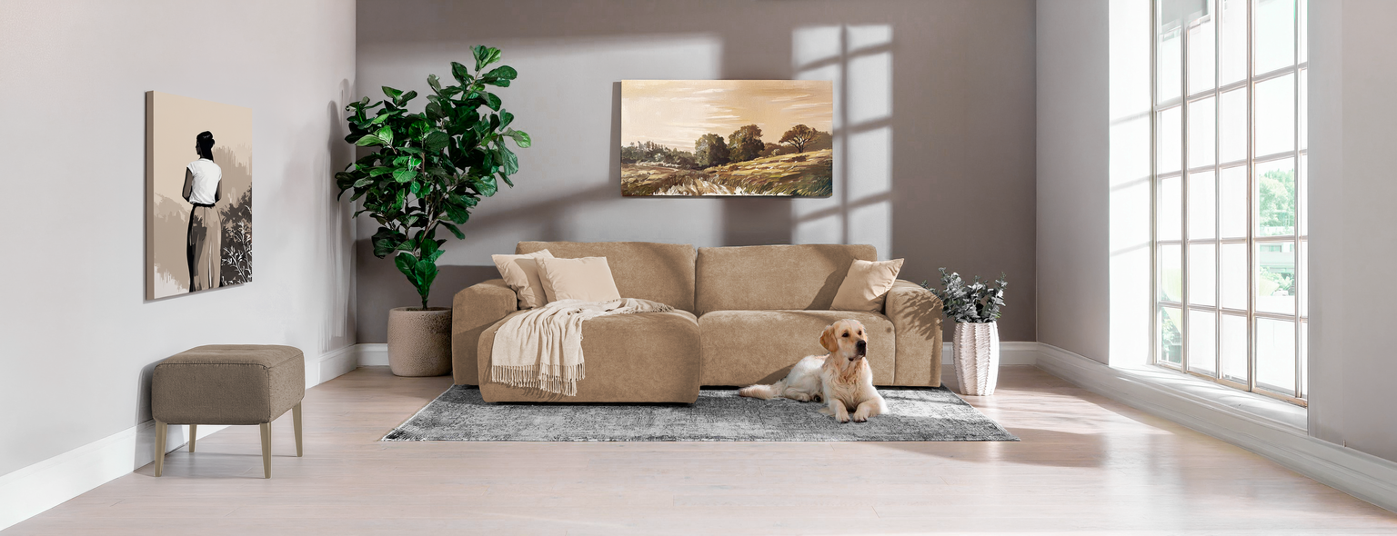 beige sisustus