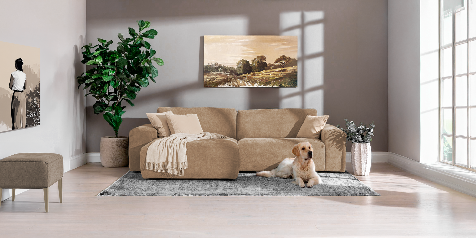 beige sisustus
