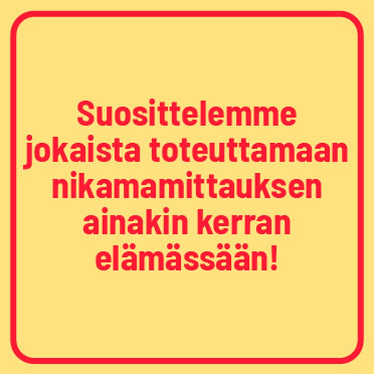 suosittelemme jokaisa toteuttamaan nikamamittauksen ainakin kerran elämässään