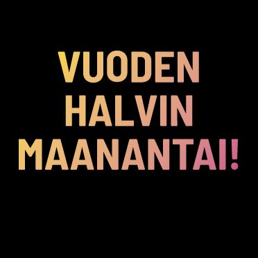 vuoden halvin maanantai