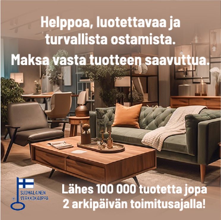 Helppoa, luotettavaa ja turvallista ostamista. Maksa vasta tuotteen saavuttua.