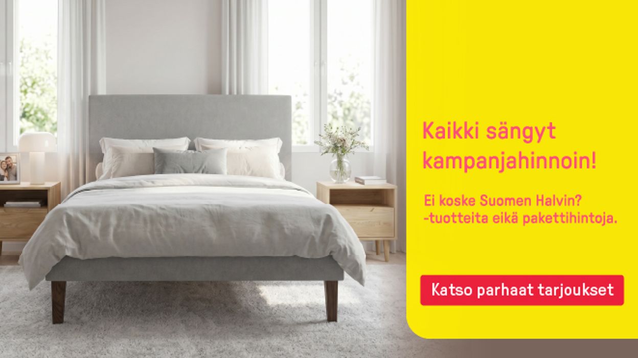 kaikki sängyt kampanjahinnoin