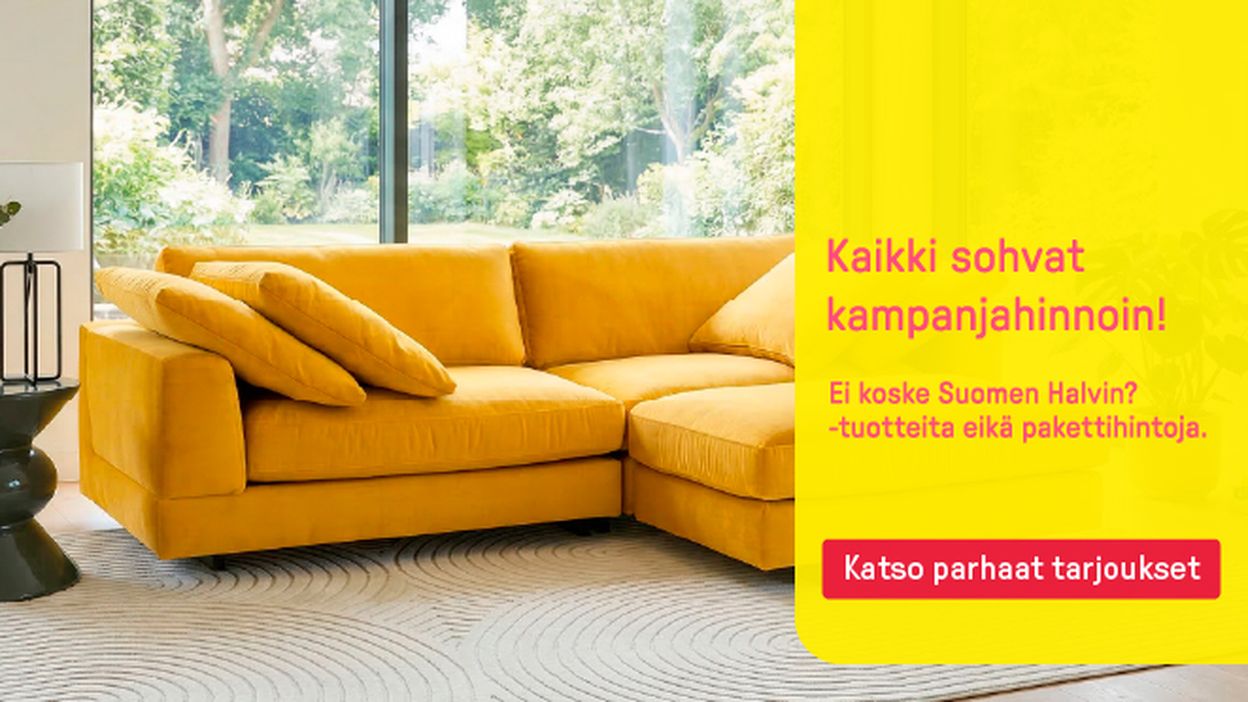 kaikki sohvat kampanjahinnoin
