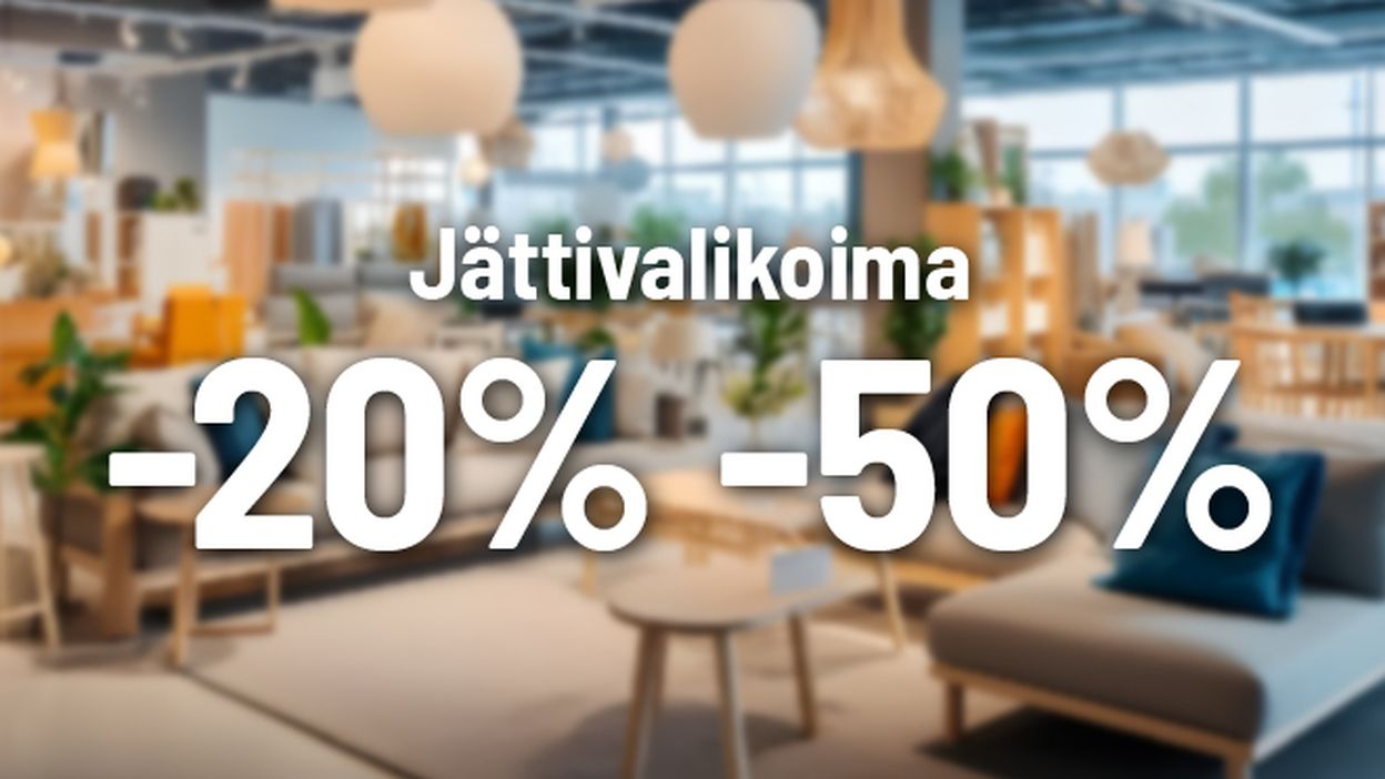 jättivalikoima -20% -50%
