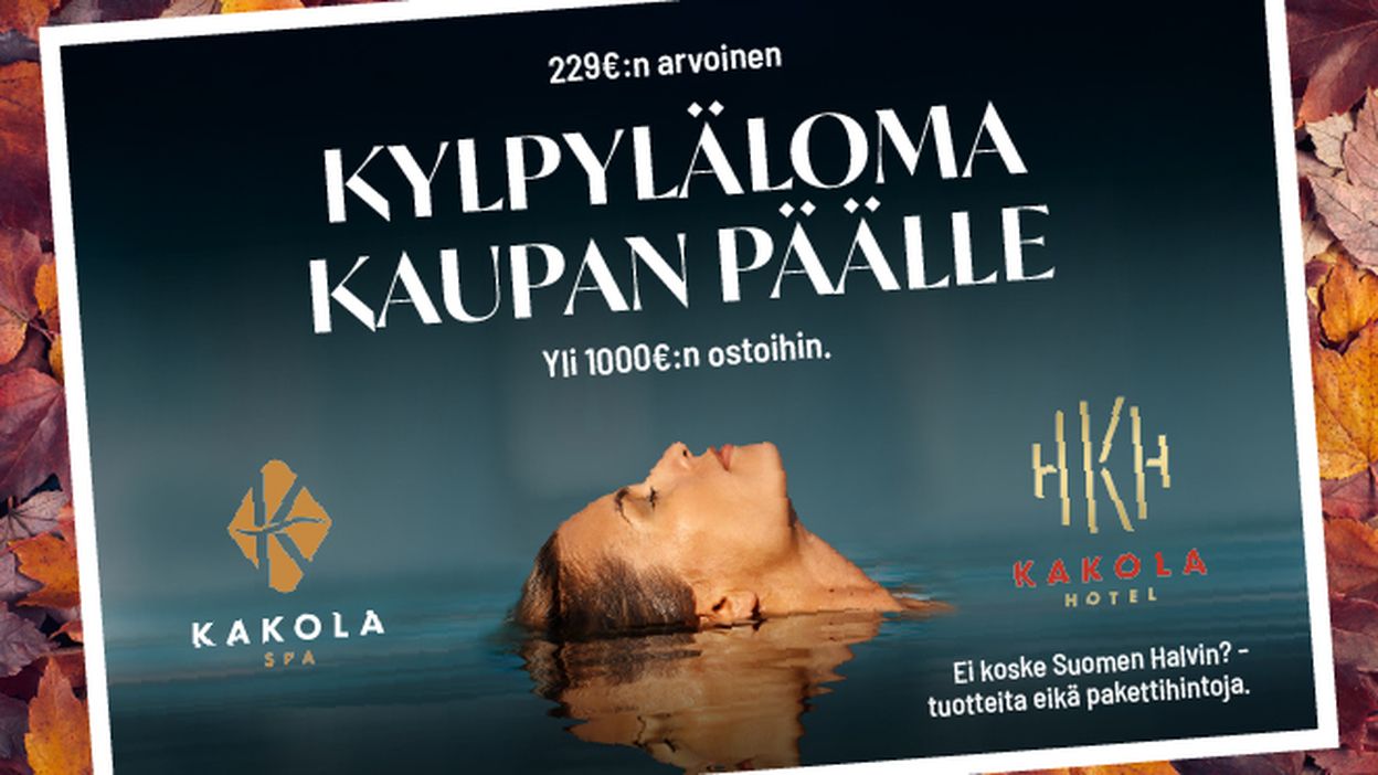 kylpyläloma kaupan päälle