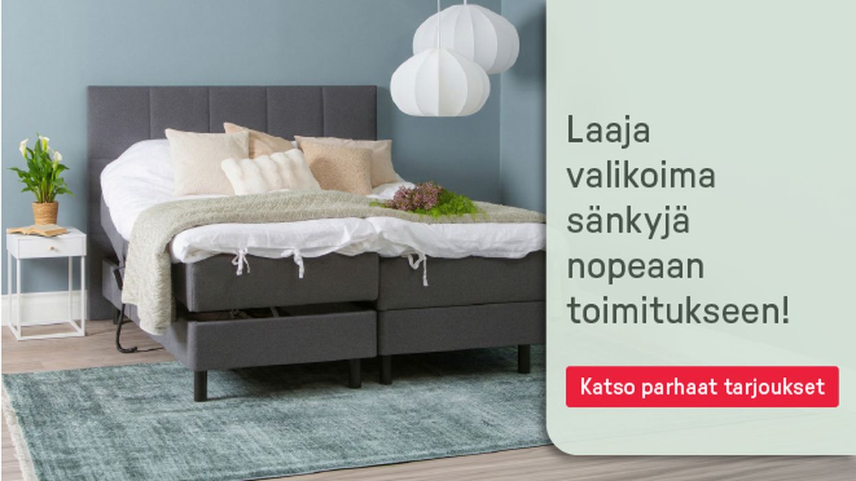 laaja valikoima sänkyjä nopeaan toimitukseen!