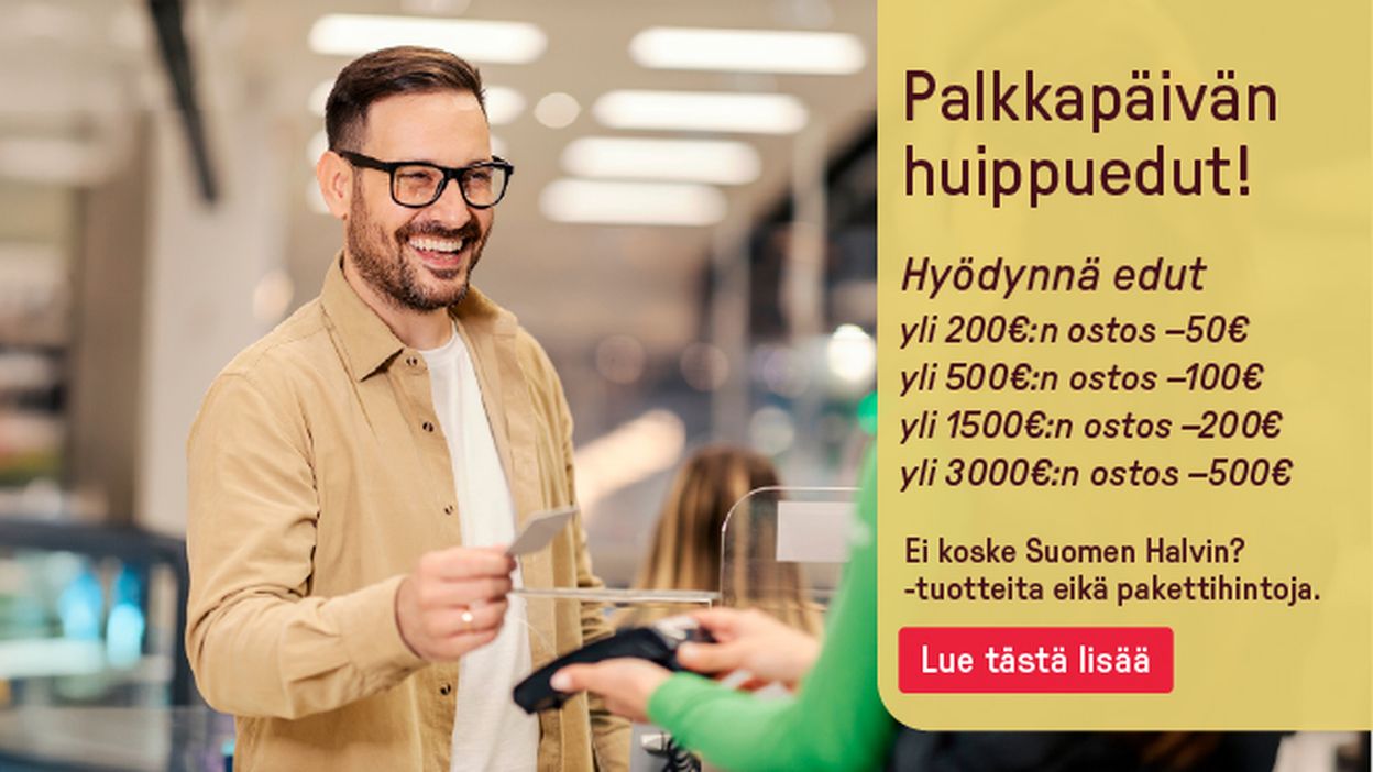 palkkapäivän huippuetu!