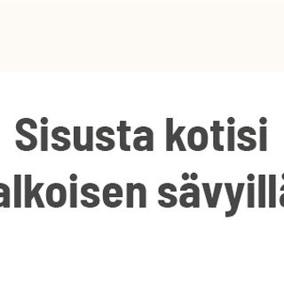 Sisusta kotisi ajattomalla valkoisella!