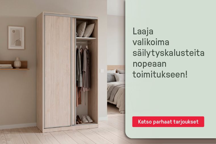 laaja valikoima säilytyskalusteita nopeaan toimitukseen!