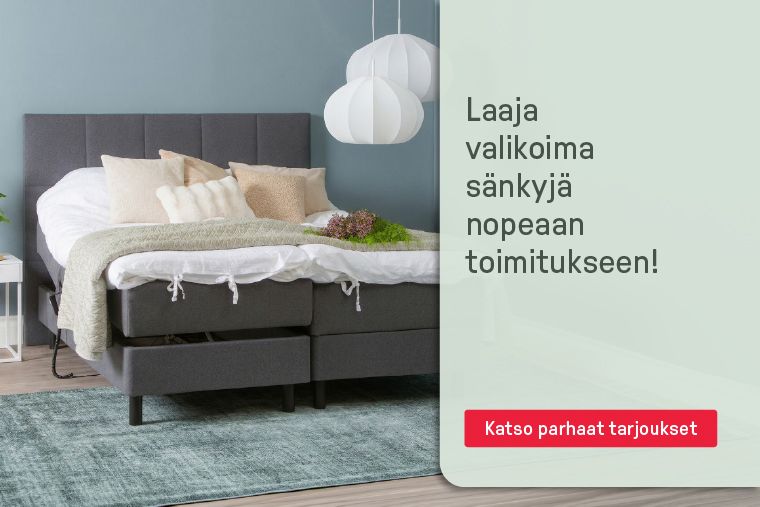 laaja valikoima sänkyjä nopeaan toimitukseen!