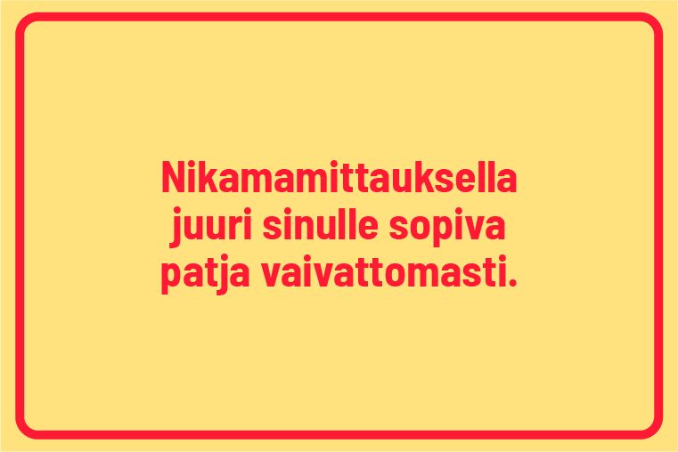 nikamamittauksella juuri sinulle sopiva patja vaivattomasti