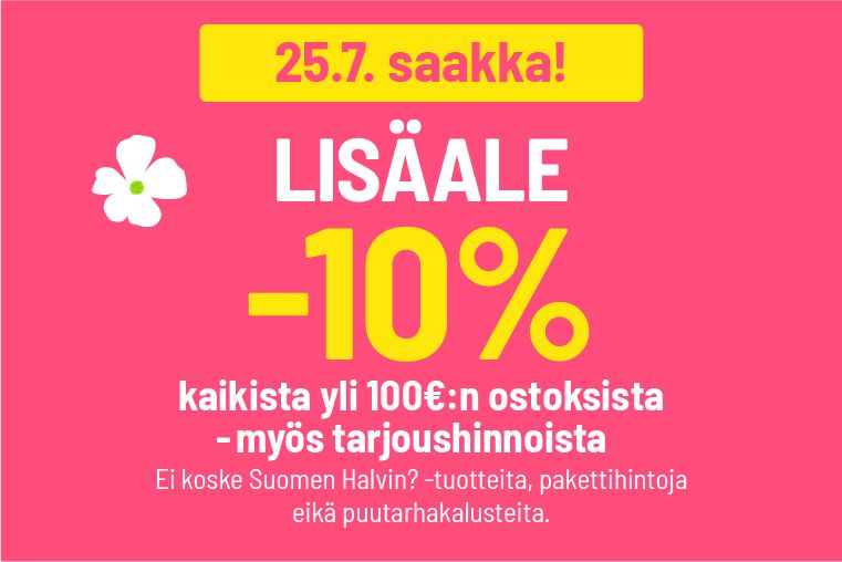 lisäale -10%