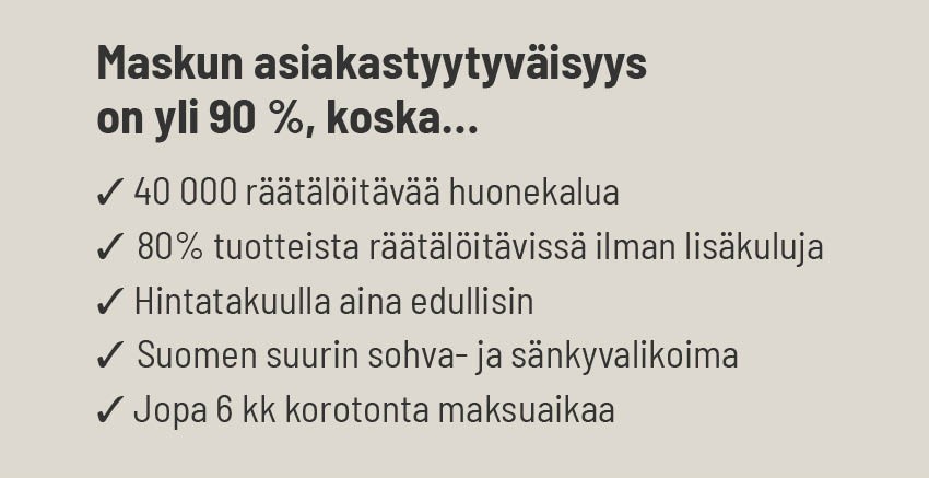 Miksi Maskun asiakastyytyväisyys on 90%