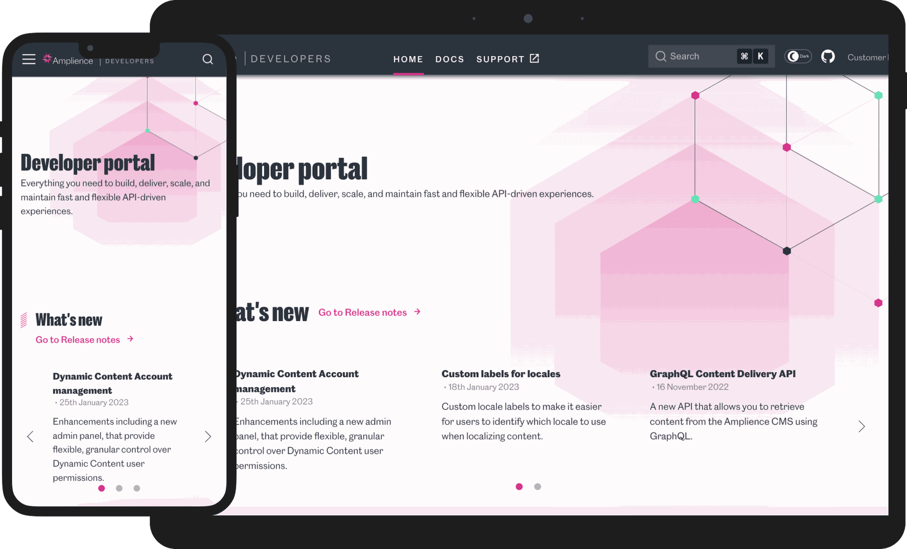 Front-end development for CMS Provider