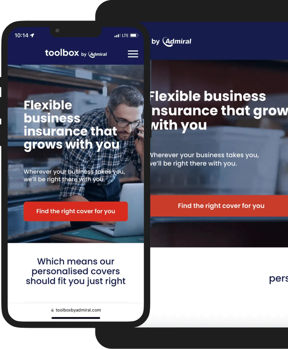 Case Study Toolbox - main page of the marketing website - Web App Development by Pagepro 