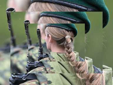 Ein Foto einer Soldatin.