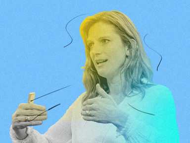 Ein stilisiertes Foto von Transformationsforscherin Maja Göpel.