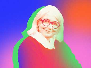 Ein stilisiertes Portrait von Heidi Kastner.