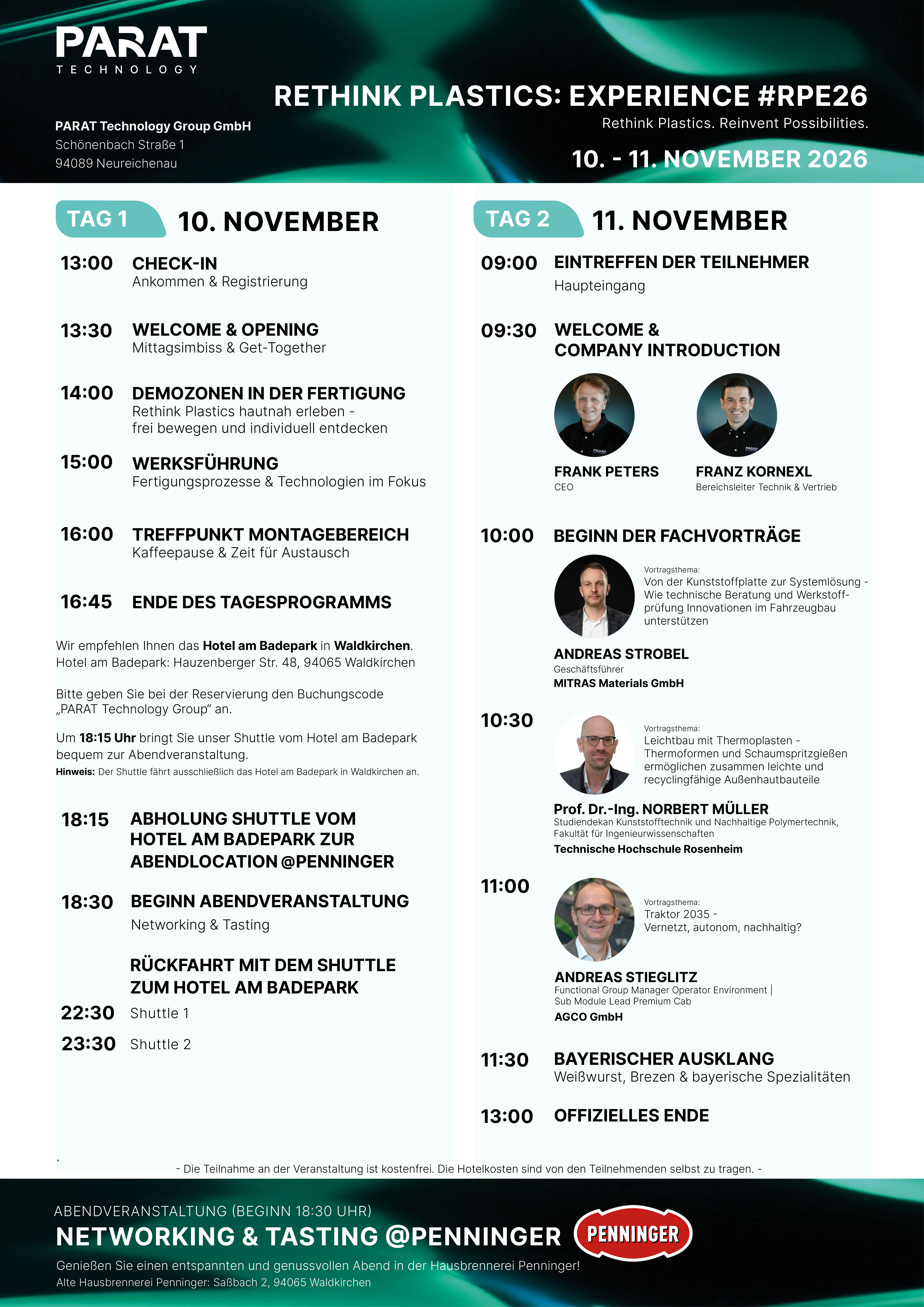 Agenda PARAT Technology #rpe26-DE