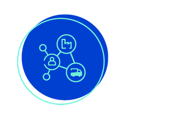 Icon gesamtheitliche Supply Chain
