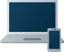 Picture of a laptop and a phone