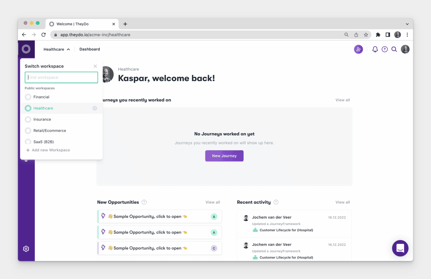 Creating and managing Workspaces
