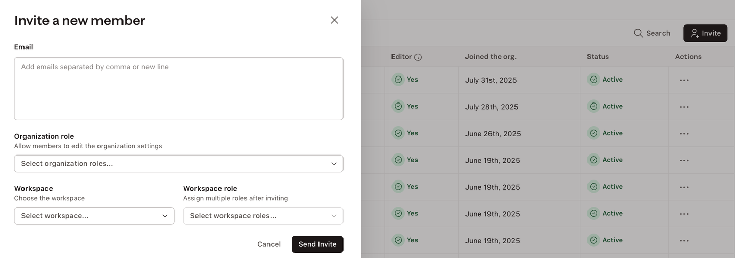 How to invite new users
