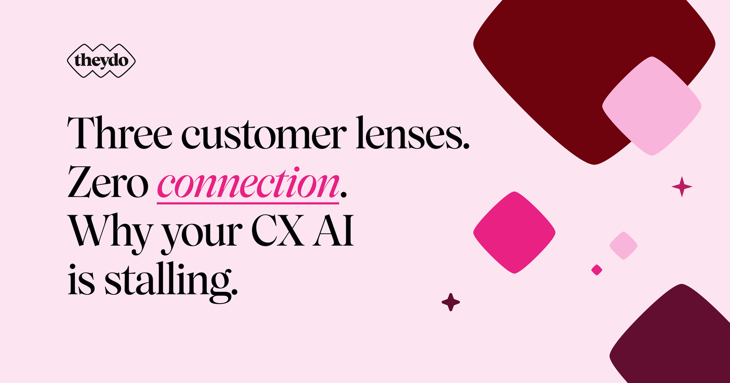 Three customer lenses. Zero connection. Why your CX AI is stalling.
