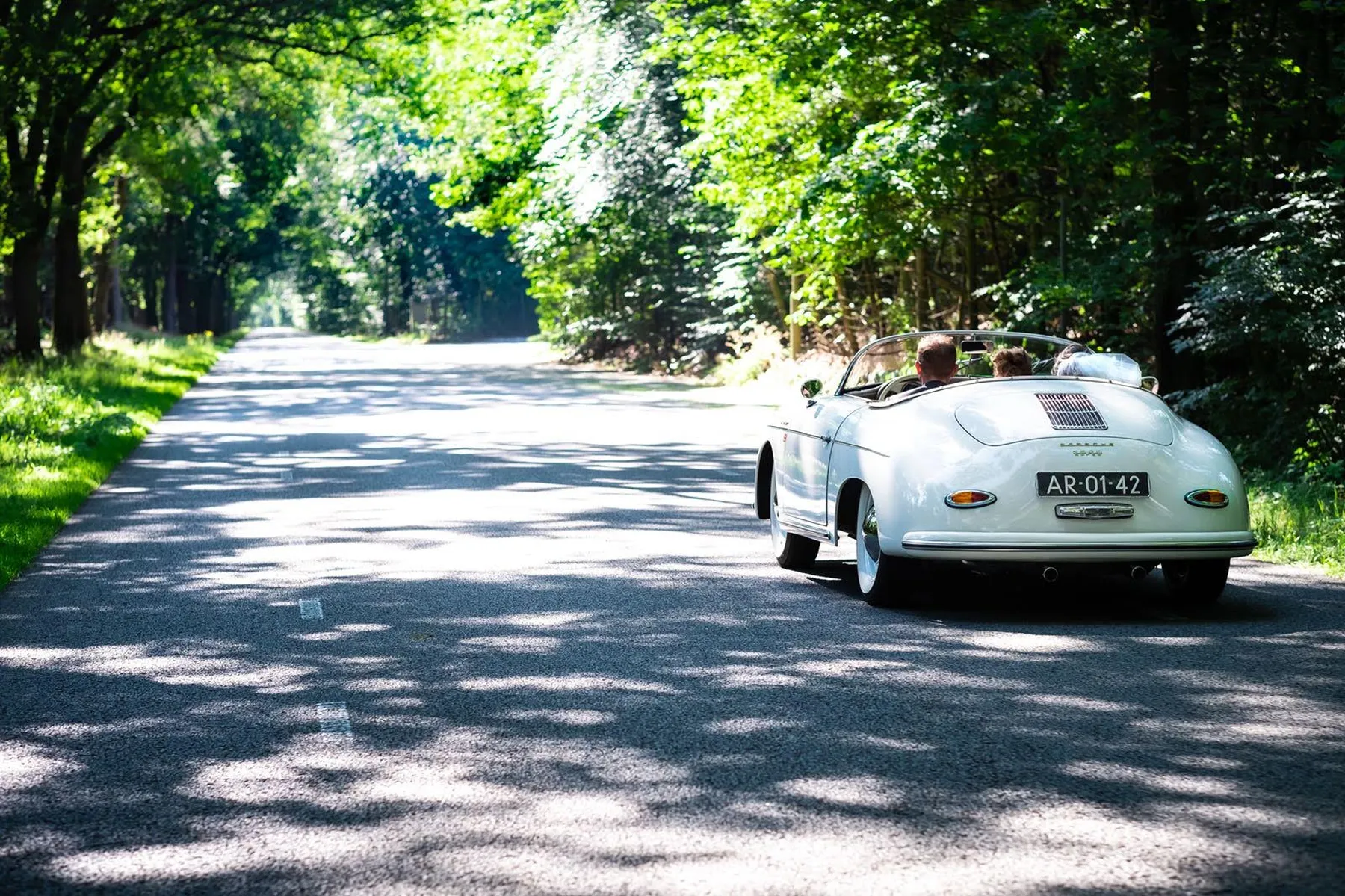 Klassieke Trouwauto Porsche cabrio