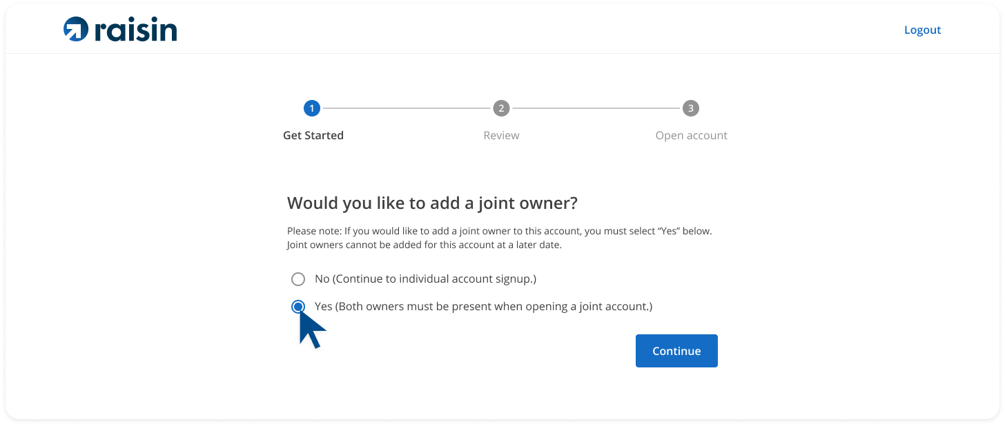 Joint Owner Check How to Open a Joint Account | Raisin