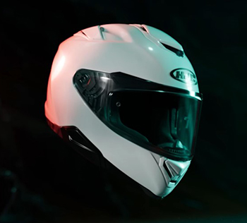 hjc full face helmet flat pearl white Y10 SOLID The 3D contour design ensures a secure fit for added safety and comfort F71 Full Face Helmet White