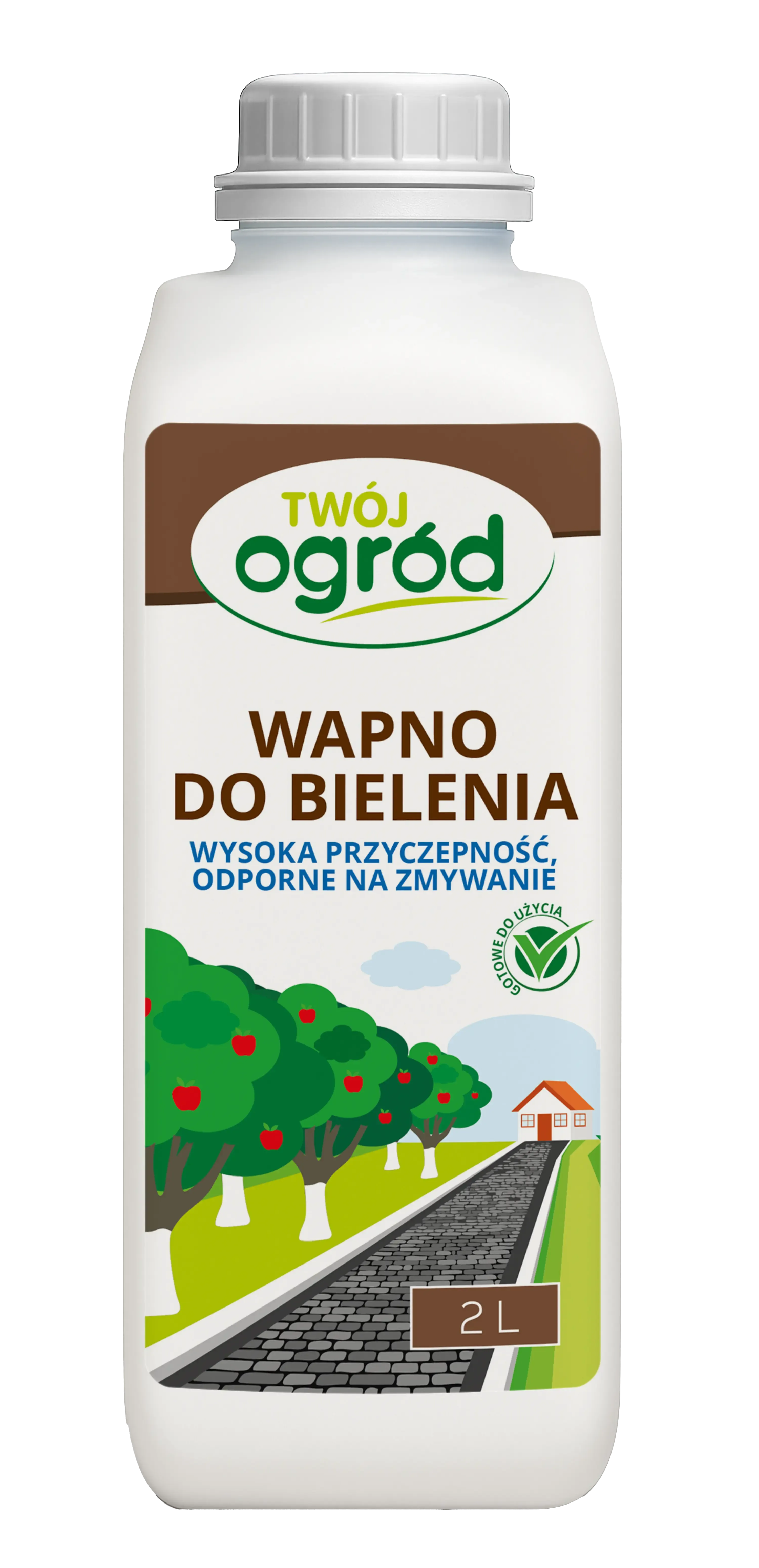 Gotowe wapno do bielenia drzew w butelce