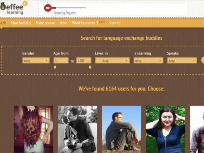 Coeffee Learning cung cấp các bài kiểm tra đánh giá trình độ từ vựng