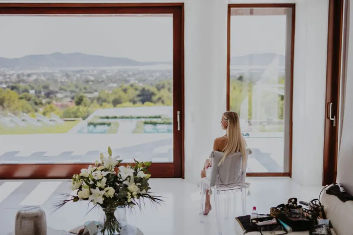 Laetitia and Sylvian luxury villa wedding — ceremony moments, Ibiza