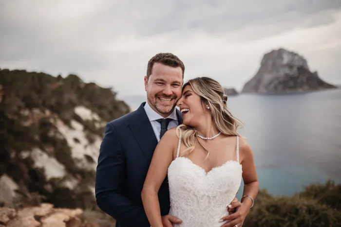 Chris and Valentina at sea-view villa — wedding preparations, Ibiza