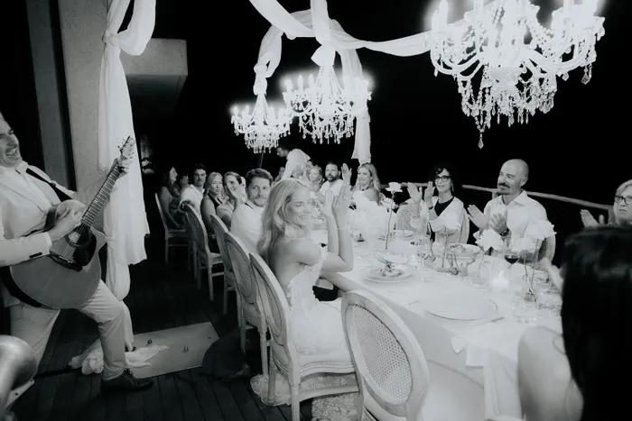 Beach wedding at Six Senses Ibiza — reception details, Ibiza