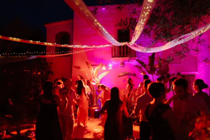 Natacha and Cesar finca wedding — reception details, Ibiza