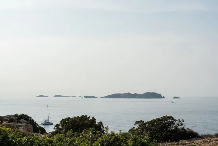 Laureen and David at Villa Es Vedra — couple portraits, Ibiza