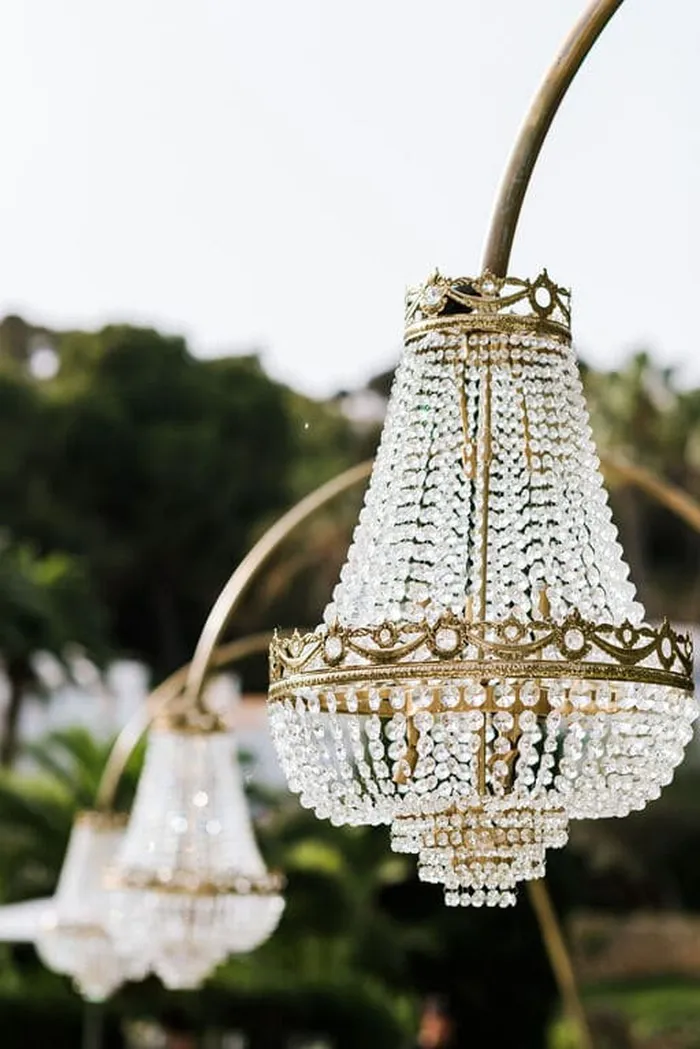 Chandeliers, dinner, romantic, private event, ibiza