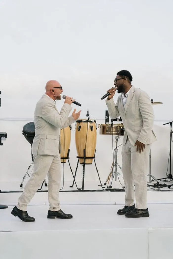 Villa wedding in Ibiza organised by luxury Ibiza wedding planner for high end client with the idea concept of studio 54