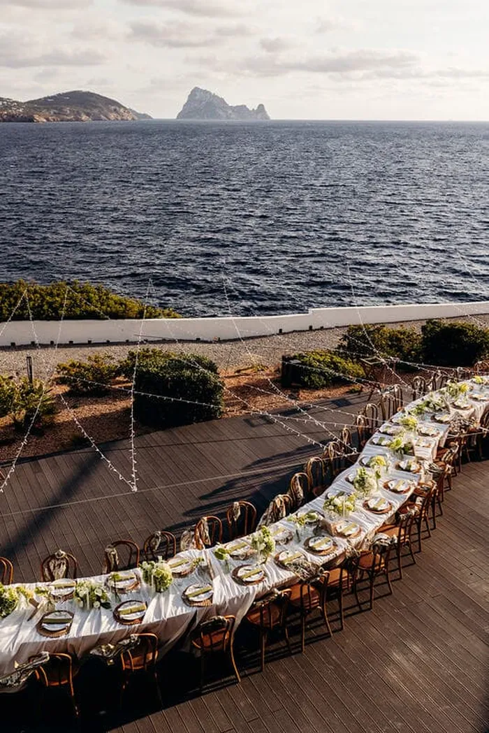 Wedding at 7 Pines ibiza by Bliss Ibiza Wedding Planner dinner tables