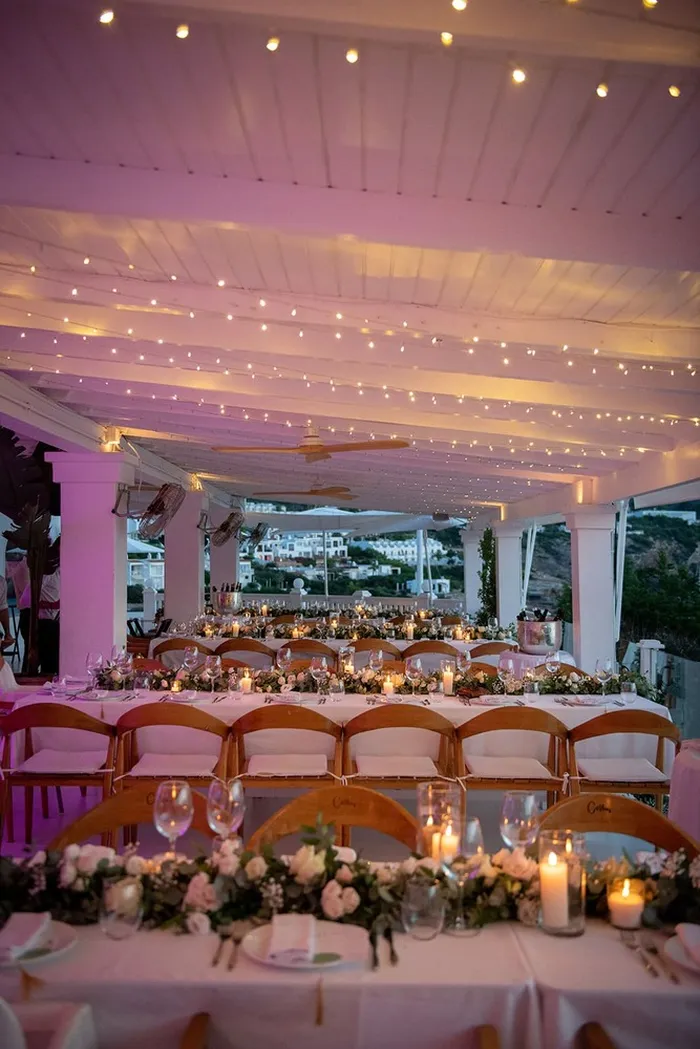 Anniversary celebration at Cotton Beach Club — wedding preparations, Ibiza