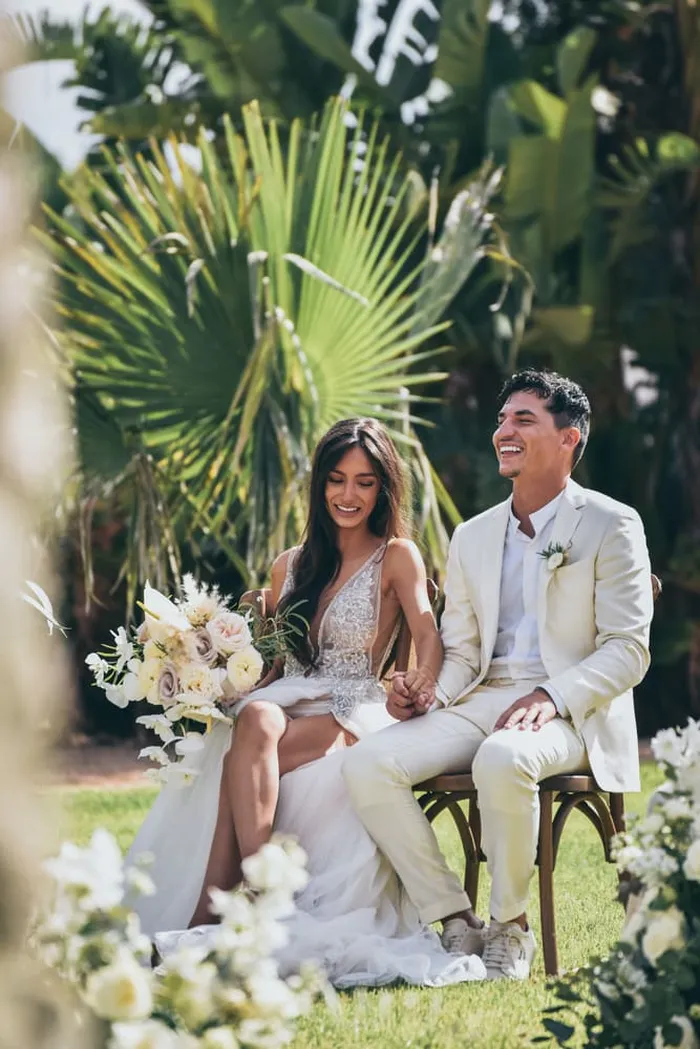 Manon and Alec — reception atmosphere at Villa Can Es, Ibiza